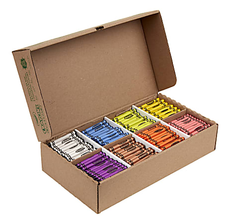 Crayola Large Crayon Set Assorted Colors Box Of 8 - Office Depot