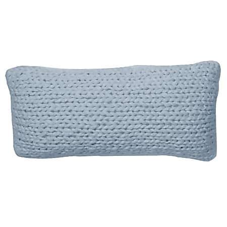 Dormify Emme Chunky Knit Lumbar Pillow Cover, Blue