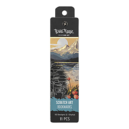 Brea Reese&reg; Scratch Art Bookmarks, Landscapes, Set Of 10 Bookmarks