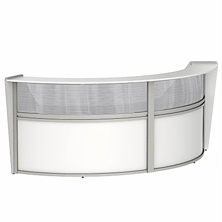 Linea Italia, Inc 2-Unit 124"W Curved Reception Desk, White
