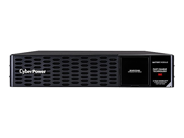 CyberPower External Battery Module Series BP48VP2U02 - Battery enclosure (rack-mountable / external) - 8 x battery - lead acid - 9 Ah - 2U - black