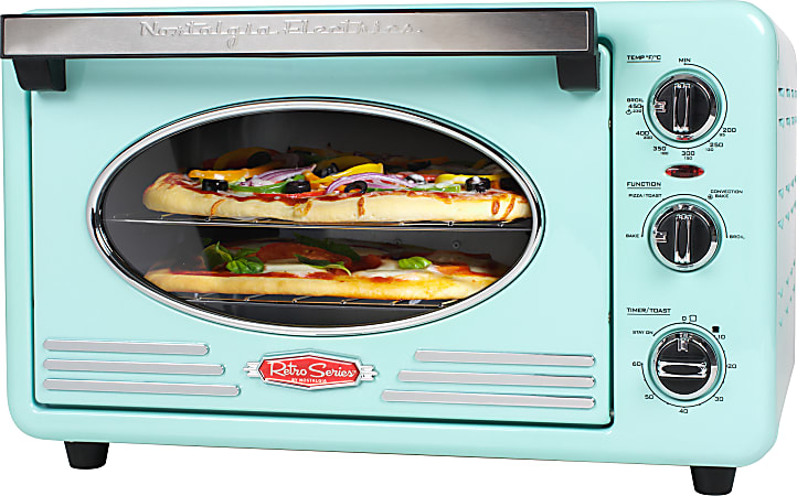 Nostalgia Electrics Retro 12-Slice Convection Toaster Oven, Aqua