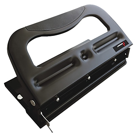 SKILCRAFT® Heavy-Duty 3-Hole Paper Punch, 3"H x 5 1/2"W x 10 4/5"D, Black (AbilityOne 7520-01-620-3315)