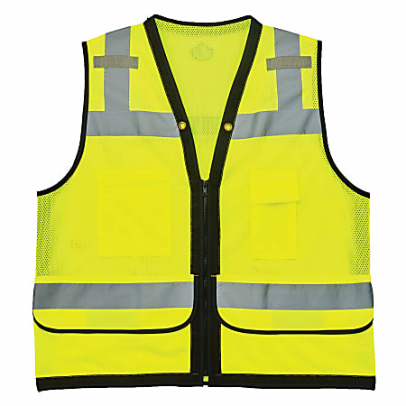 Ergodyne GloWear Safety Vest, Heavy-Duty Mesh, Type-R Class 2, Small/Medium, Lime, 8253HDZ