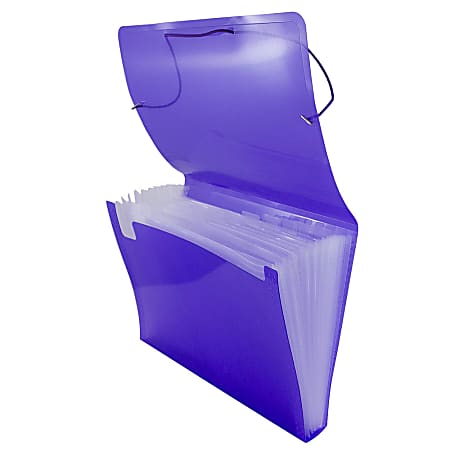 JAM Paper® Letter Size Expanding File, 6” Expansion, 8-1/2” x 11”, Purple