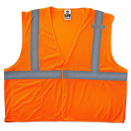 Ergodyne GloWear Safety Vest Type R Class 2 Economy Mesh XS Orange ...