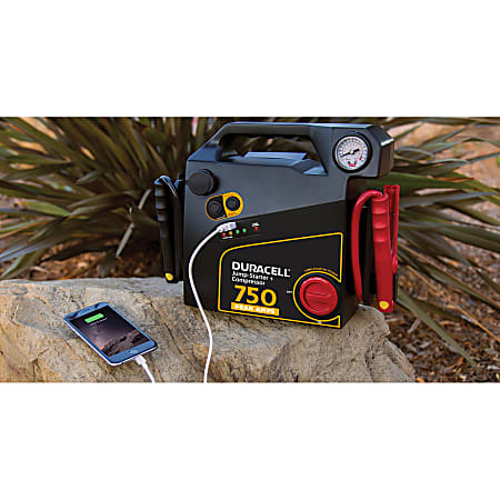 Duracell 750 Amp Jump Starter With Compressor DRJS20C - Office Depot