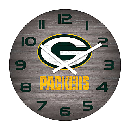 Imperial NFL Weathered Wall Clock 16 Green Bay Packers - Office Depot