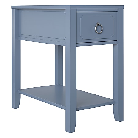 Ameriwood™ Home Novogratz Her Majesty Narrow Side Table, 24”H x 27-5/8”W x 23-5/8”D, Blue