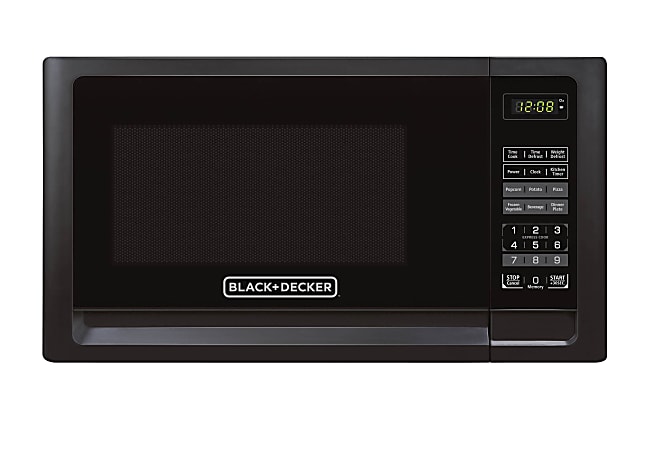Black Decker EM925AFO P1 0.9 Cu Ft Microwave Black Office Depot