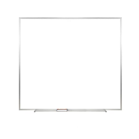 Ghent M2 Non-Magnetic Dry-Erase Whiteboard, 48 1/2" x 48 1/2", Satin Aluminum Frame