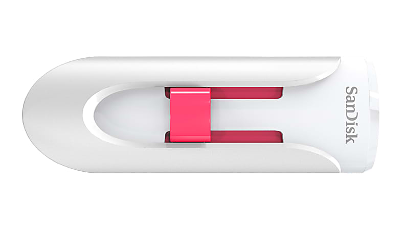 SanDisk Cruzer Glide™ USB 2.0 Flash Drives, 16GB, White/Red, SDCZ60-016G-A46WR