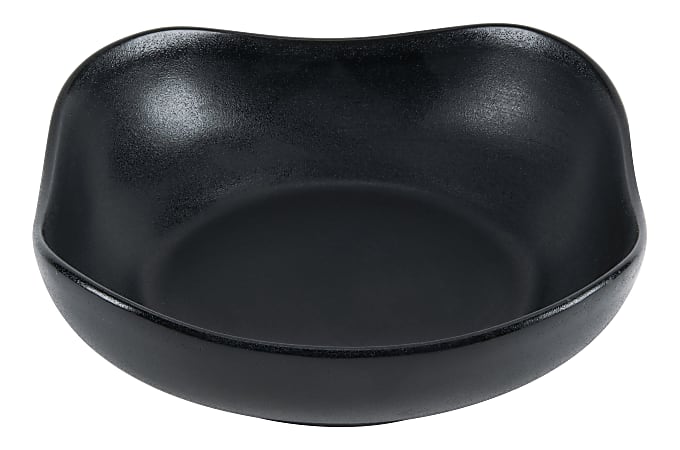 Foundry Square Scalloped Bowls, 28 Oz, 7 5/8", Black, Pack Of 12 Bowls