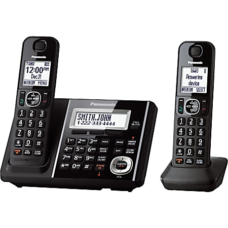 Panasonic® 1.9 GHz Expandable Cordless Phone With Answering Machine, KX-TGF342B