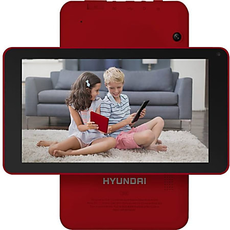Hyundai Koral 7W4X Wifi Tablet, 7" Screen, 1 GB Storage, Android 9.0 Pie, Red, HT0701W16R