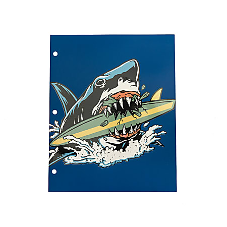 Eccolo BTS 2-Pocket Folder, 8-1/2" x 11", Angry Shark