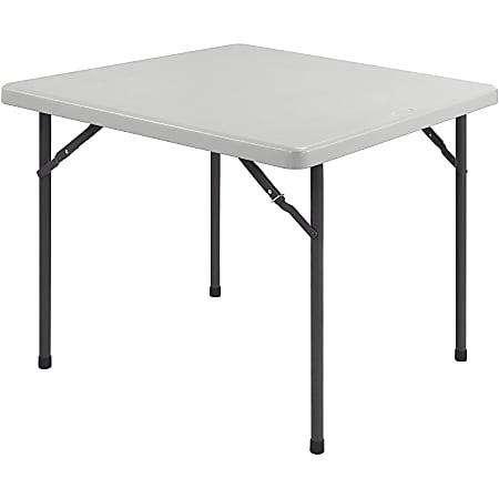 Lorell Banquet Folding Table, Square, 3'W, Platinum