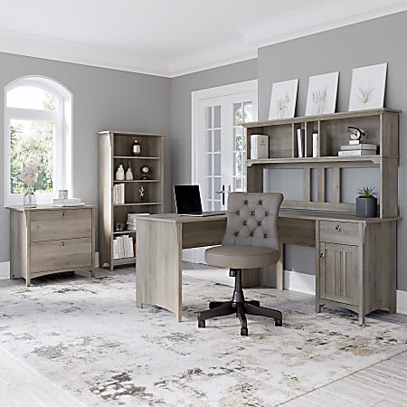Bush furniture salinas l shaped desk with storage sale