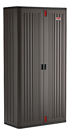 Suncast Commercial Mega Tall Storage Cabinet, 6 Shelves, Gray