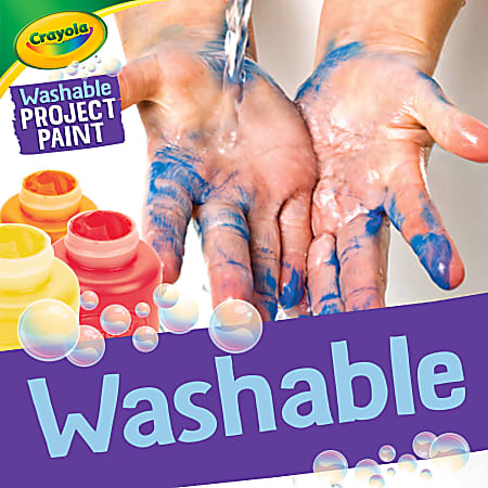 Crayola Washable Project Paint Set, 2 Ounce, Assorted Classic Colors, Set  of 6 