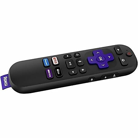 Roku RCA1R Device Remote Control - For TV, Roku, Media Player - BatteryBlack