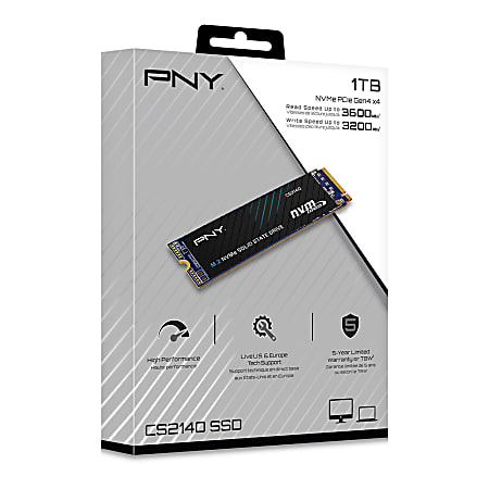 PNY® CS2140 M.2 NVMe Gen4 x4 Internal Solid State Drive, 1TB