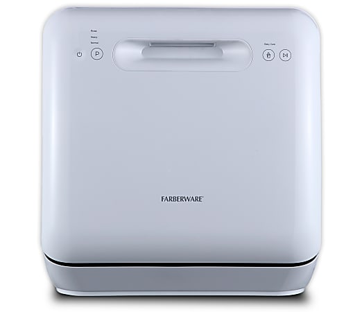 Farberware Professional FDW05AS Counter-Top Dishwasher, 17-1/8"H x 17"W x 16-1/2"D, White