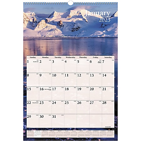AT-A-GLANCE Scenic 2023 RY Wall Calendar, Large, 15 1/2" x 22 3/4"