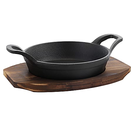 Gibson General Store Addlestone 2-Piece Cast Iron Server Skillet, Black