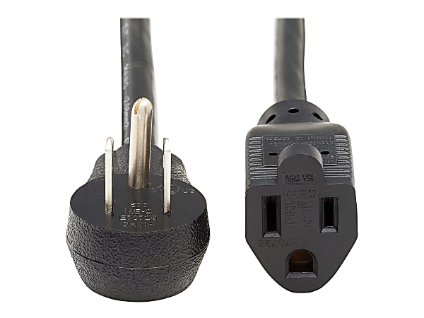 Tripp Lite Power Extension Cord Right-Angle NEMA 5-15P to NEMA 5-15R 13A 120V 16 AWG 1 ft. (0.31 m) Black - For PC, Monitor, Printer, Home Theater, Desktop Computer, PDU, UPS, Workstation, Power Adapter, Transformer, Surge Protector