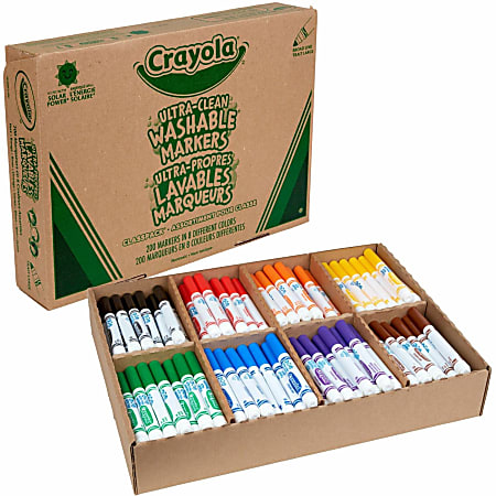 Crayola Classic Washable Broad Line Markers 200ct Classpack