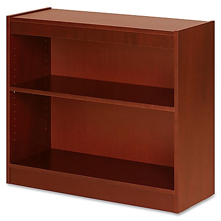 Lorell® Veneer 30"H 2-Shelf Bookcase, Cherry