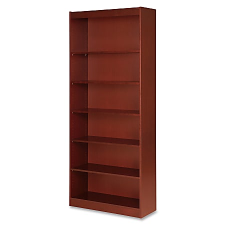 Lorell® Veneer 84"H 6-Shelf Bookcase, Cherry