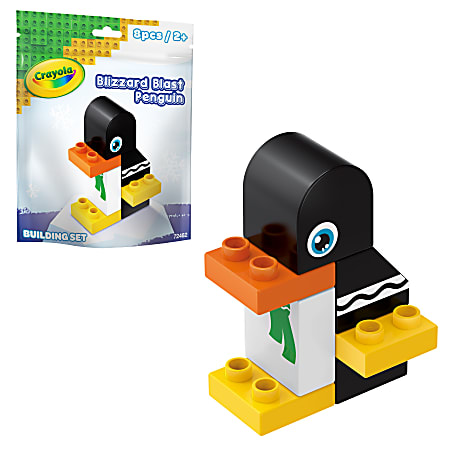 Brickcraft Crayola Blizzard Blast Penguin Building Set, Multicolor, Set Of 8 Pieces