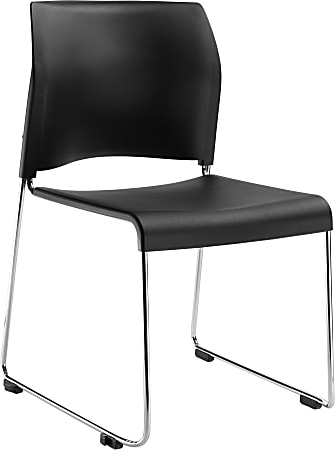 National Public Seating 8800 Cafetorium Chair, Black/Chrome
