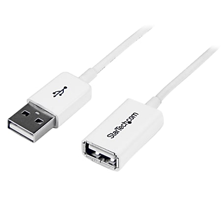 StarTech.com 1m White USB 2.0 Extension Cable A