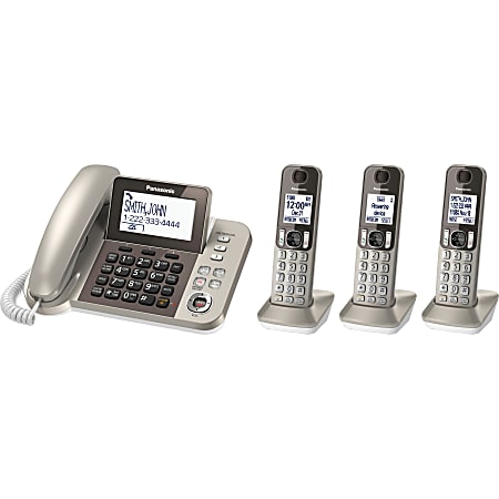 Panasonic® DECT 6.0 Expandable Cordless Phone With Digital Answering Machine, KX-TGF353N