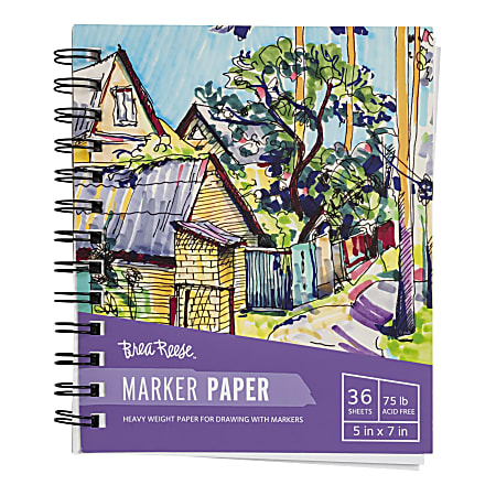 Brea Reese Marker Paper Pad, 5" x 7", 36 Sheets, White