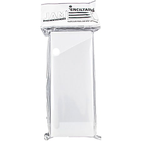 Jam Paper Plastic Sliding Pencil Case Box With Button Snap Purple  2166513300 : Target