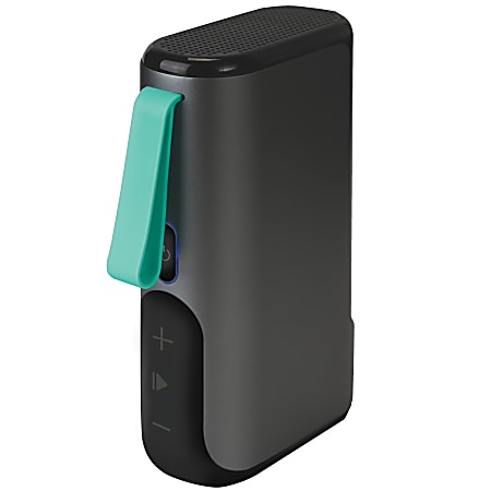 GNBI 3-in-1 Wireless Speaker, 10,00 mAh Powerbank And Phone Stand, Chrome/Black/Teal