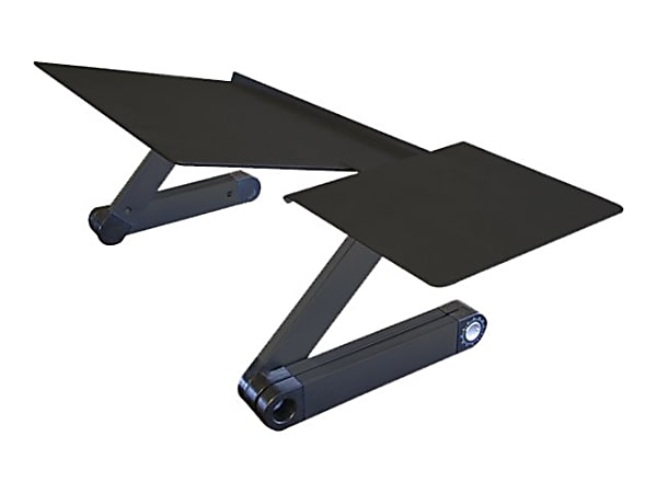 WorkEZ  Adjustable Height Tilt On-Desk Stand Riser Tray, Black