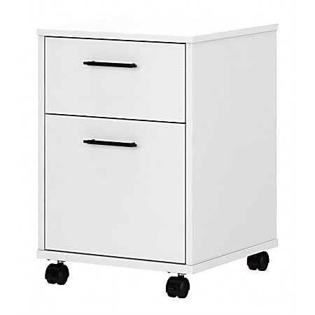 Bush Business Furniture Key West 15-3/4"D Vertical 2-Drawer Mobile File Cabinet, Pure White Oak, Delivery