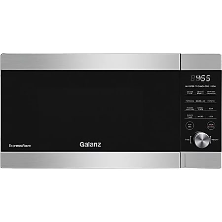 Galanz ExpressWave Microwave Oven With Inverter Technology, 1.6 Cu Ft, Silver
