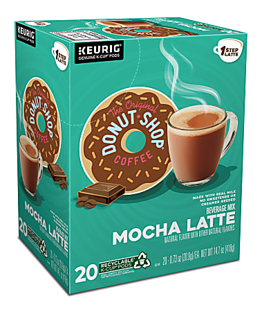 The Original Donut Shop Single Serve K Cup 1 Step Mocha Latte