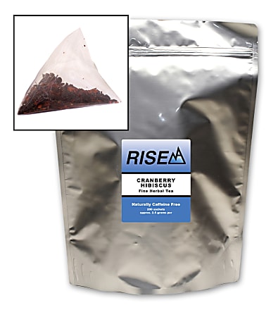 RISE NA Cranberry Hibiscus Tea, 8 Oz, Bag Of 200 Sachets