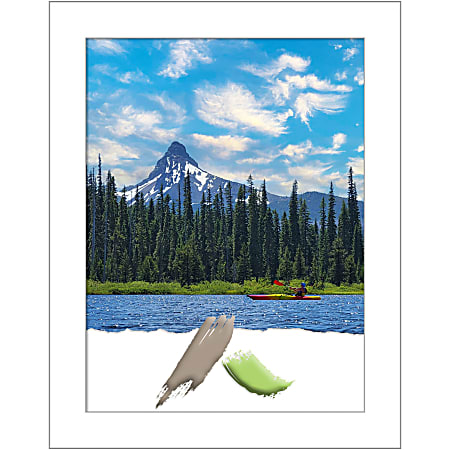 Amanti Art Picture Frame, 22" x 28", Matted For 18" x 24", Wedge White