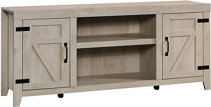 Sauder® Select Farmhouse Rustic Entertainment Credenza For 70" TV, 26-13/16"H x 62-3/4"W x 15-5/16"D, Chalked Chestnut