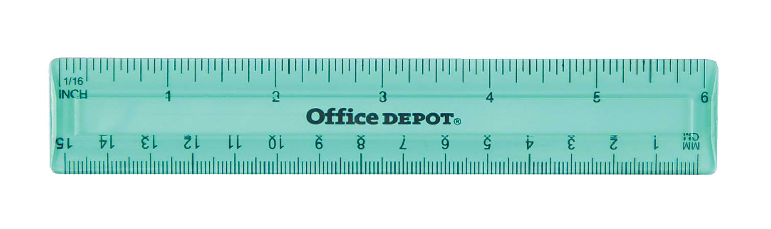 Office Depot Brand Plastic Ruler 6 Assorted Colors No Color Choice - Office  Depot