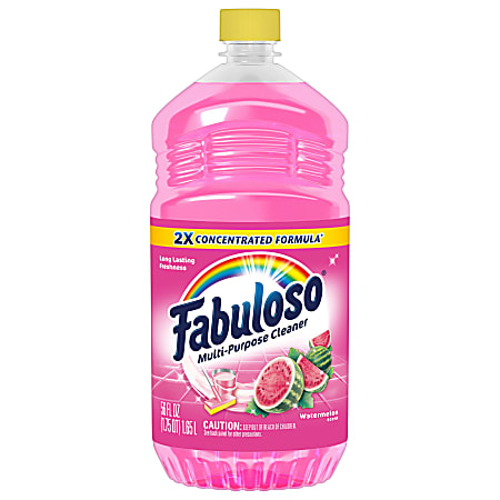 Fabuloso 2X Multi-Purpose Cleaner, Watermelon Scent, 56 Oz, Pink, Pack Of 6 Bottles