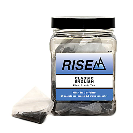 RISE NA English Blend, 8 Oz, Canister Of 25 Sachets